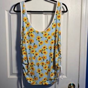 Derek Heart Super Soft Sunflower Print Tank Top, 3X